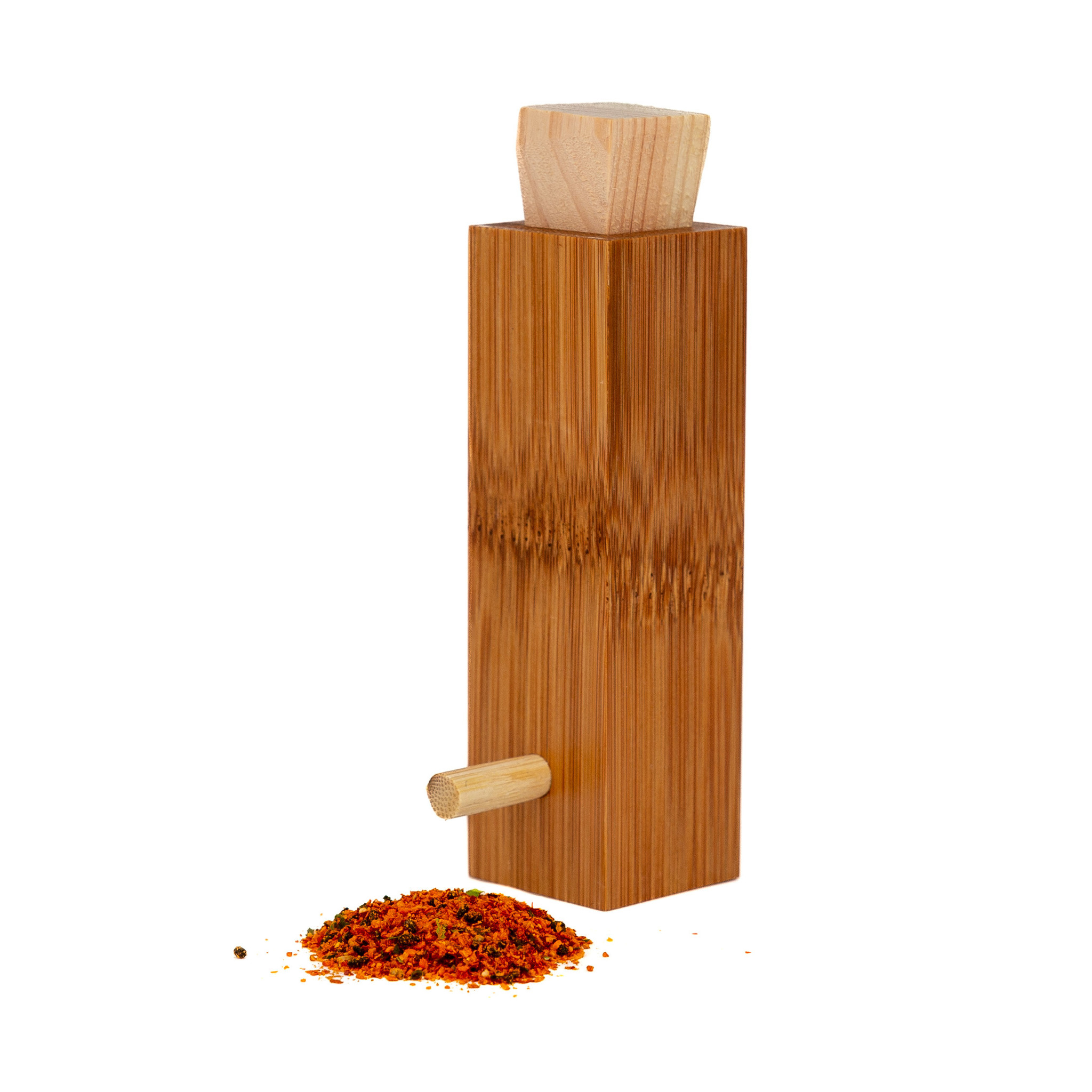 Gewürzdose aus Bambus - 3,2 x 3,2 x 11,2 cm